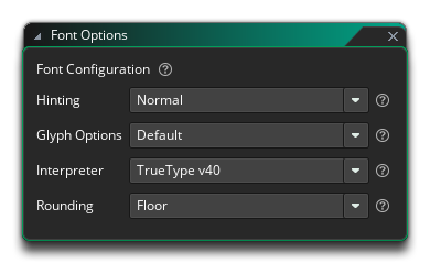 Font Options Editor
