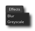 Image Editor Effects Menu