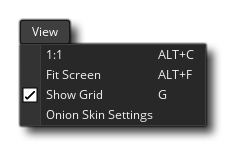 Image Editor Views Menu