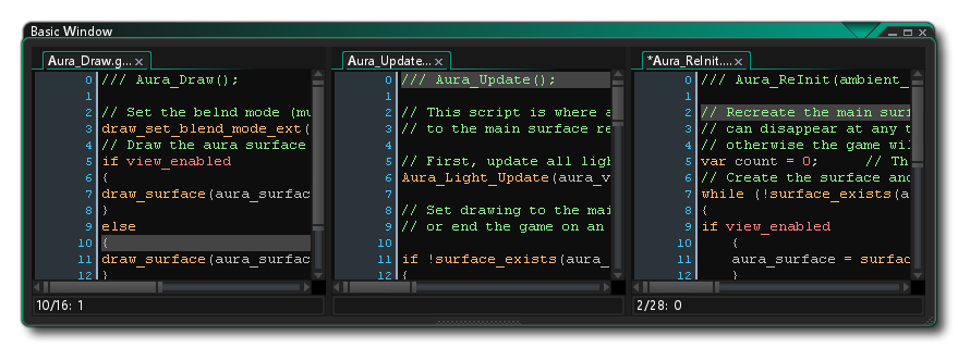Script Editor Panes