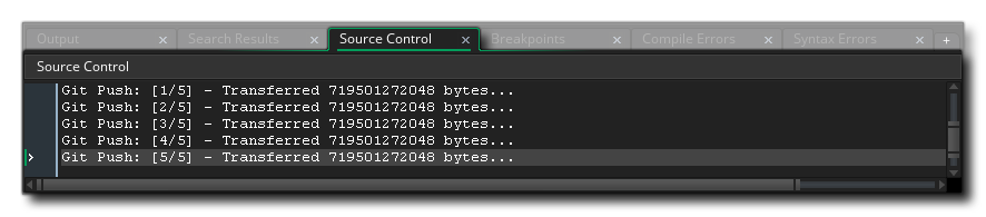 Source Control Output Panel