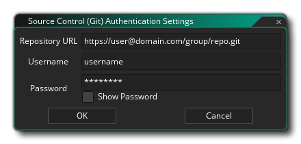 SCM Username and Password