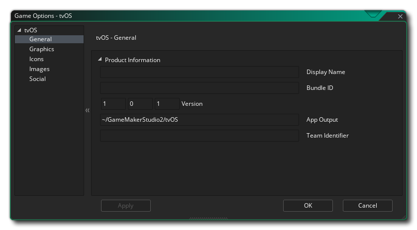 iOS General Options
