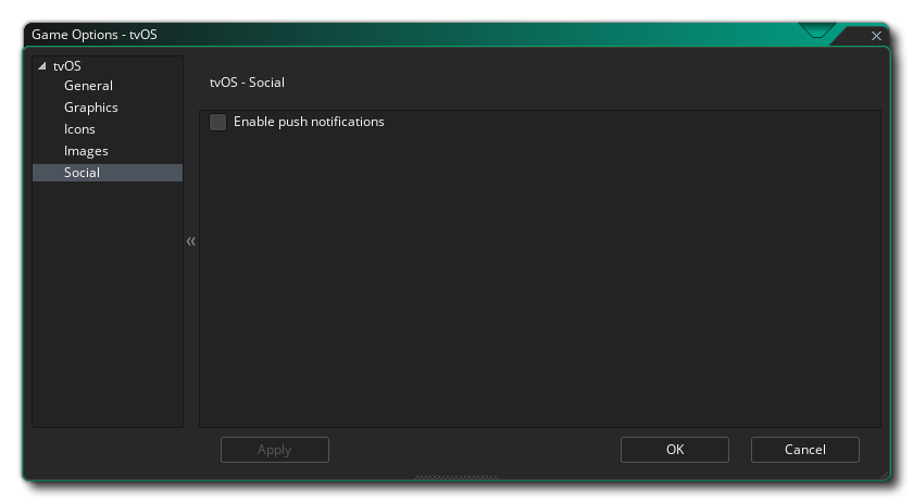 tvOS Social Options